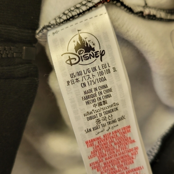 Disney Parks Halloween Mickey Jack-o'-Lantern Zip Hoodie Jacket L - Picture 7 of 10